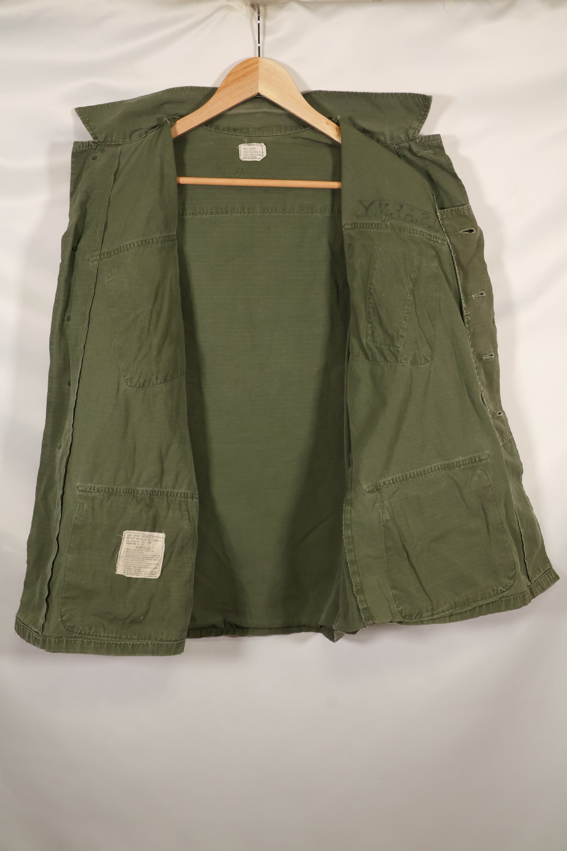 Circa 1969 S-S Size 4th Model Jungle Fatigue Jacket Used Film Company Release