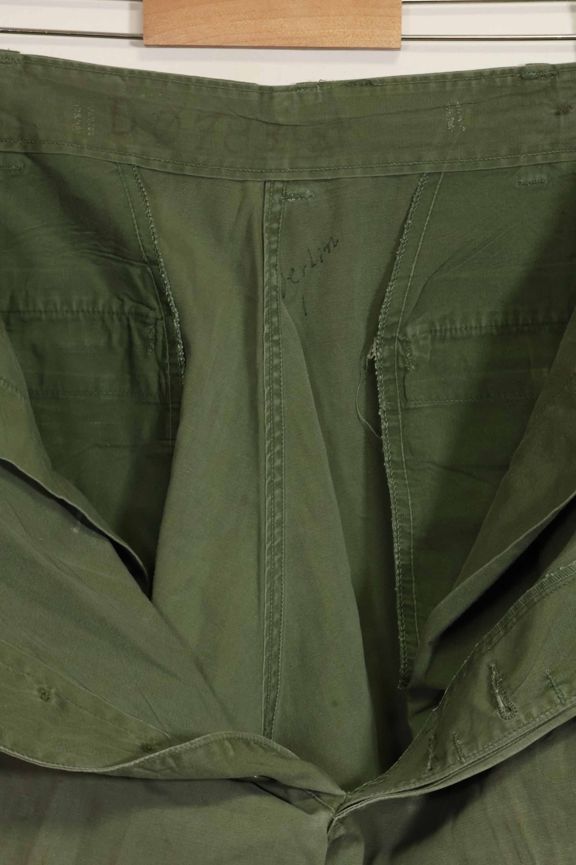 Mid-1960's 2nd Model Jungle Fatigue Pants, used, released by former Special Forces personnel, A