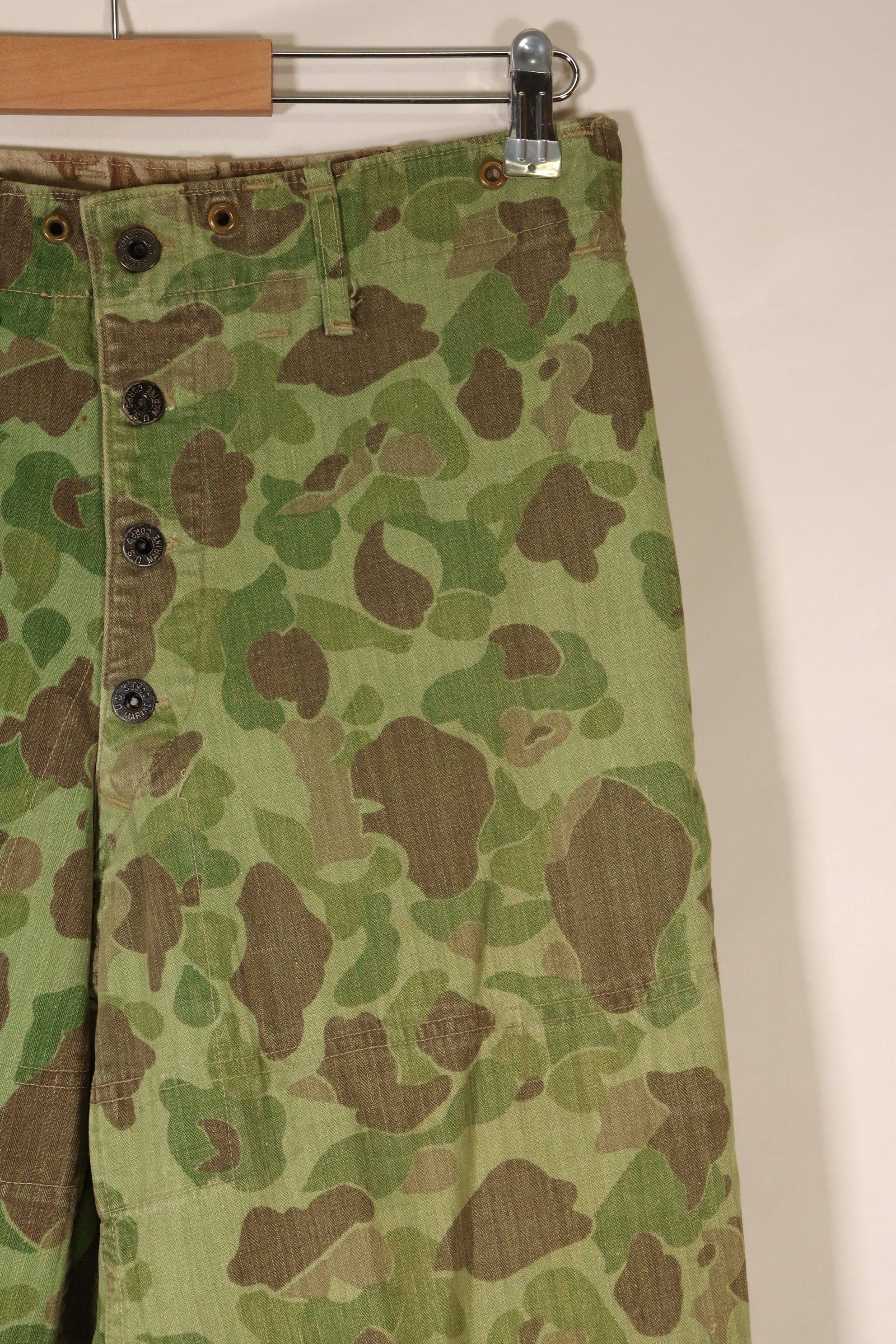 1940年代　WWII USMC　P-44　フロッグスキン迷彩　パンツ　状態良い　退色あり　中古品