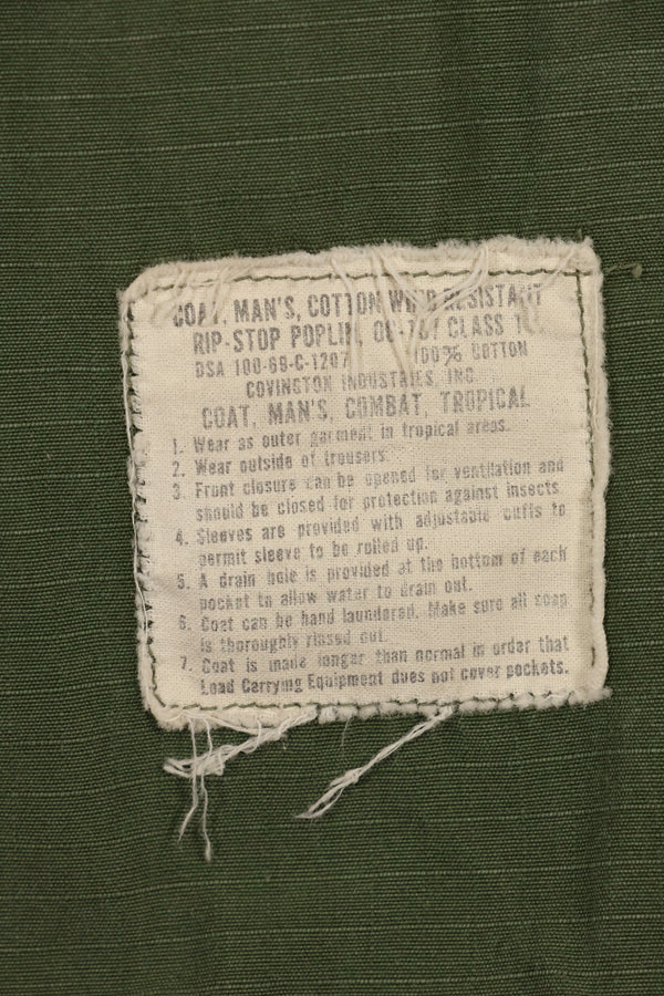 Circa 1969 S-S Size 4th Model Jungle Fatigue Jacket Used Film Company Release B