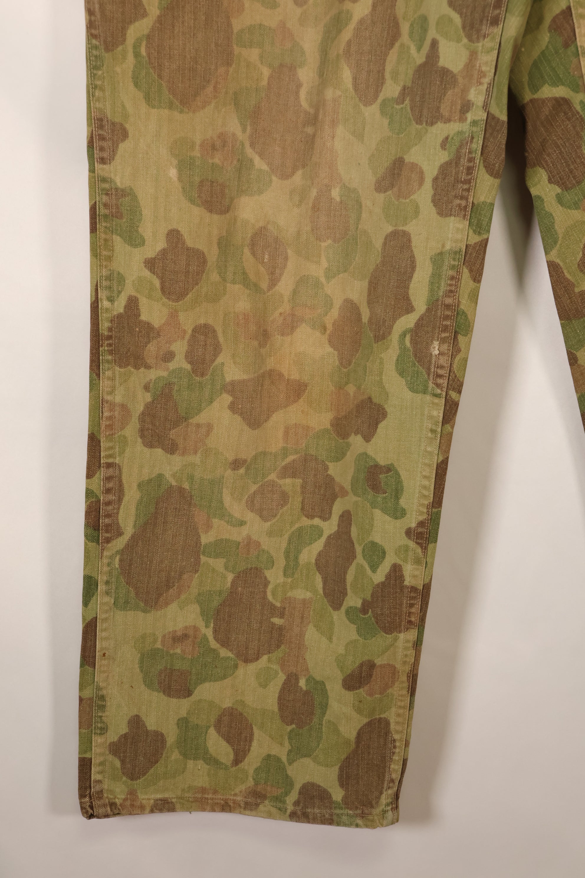 1940s, WWII, USMC, P-44, Frogskin Camouflage, HBT Pants, Used