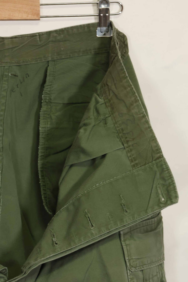 Mid-1960's 2nd Model Jungle Fatigue Pants, used, released by former Special Forces personnel, B