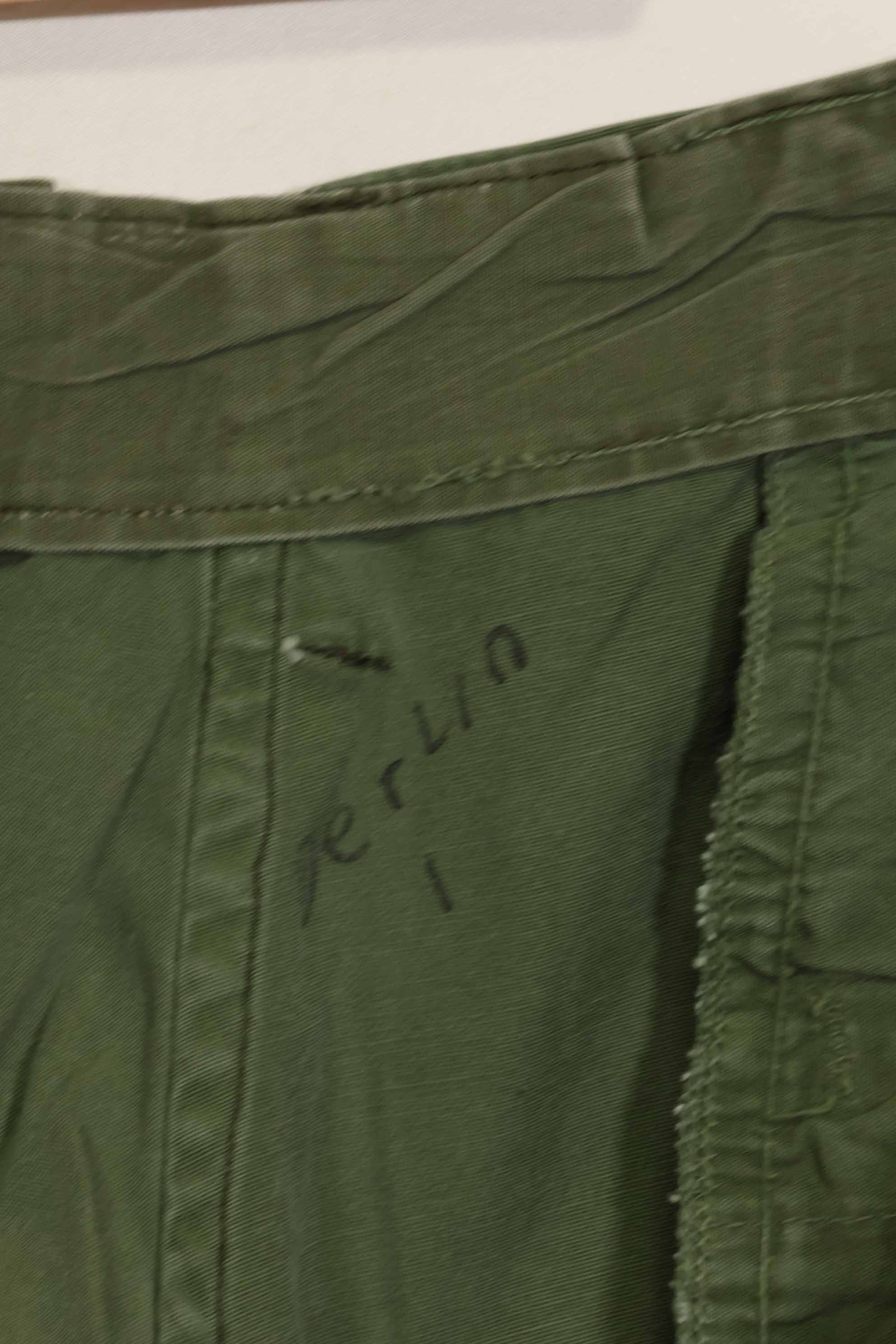 Mid-1960's 2nd Model Jungle Fatigue Pants, used, released by former Special Forces personnel, B