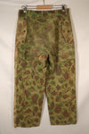 1940s, WWII, USMC, P-44, Frogskin Camouflage, HBT Pants, Used