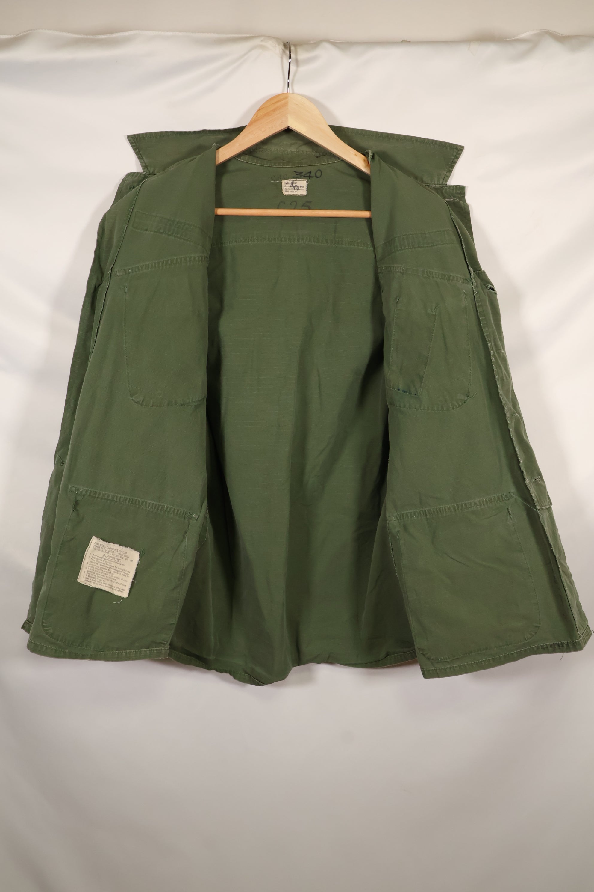 Circa 1969 S-S Size 4th Model Jungle Fatigue Jacket Used Film Company Release C