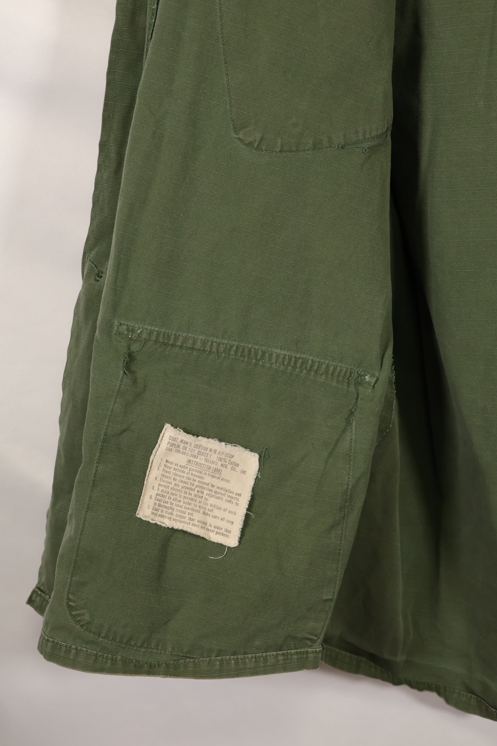 Circa 1969 S-S Size 4th Model Jungle Fatigue Jacket Used Film Company Release C