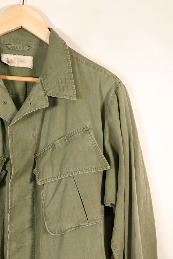 1967年契約　M-L　ノンリップストップ　3rd Model ジャングルファティーグ　ジャケット　退色あり　中古品