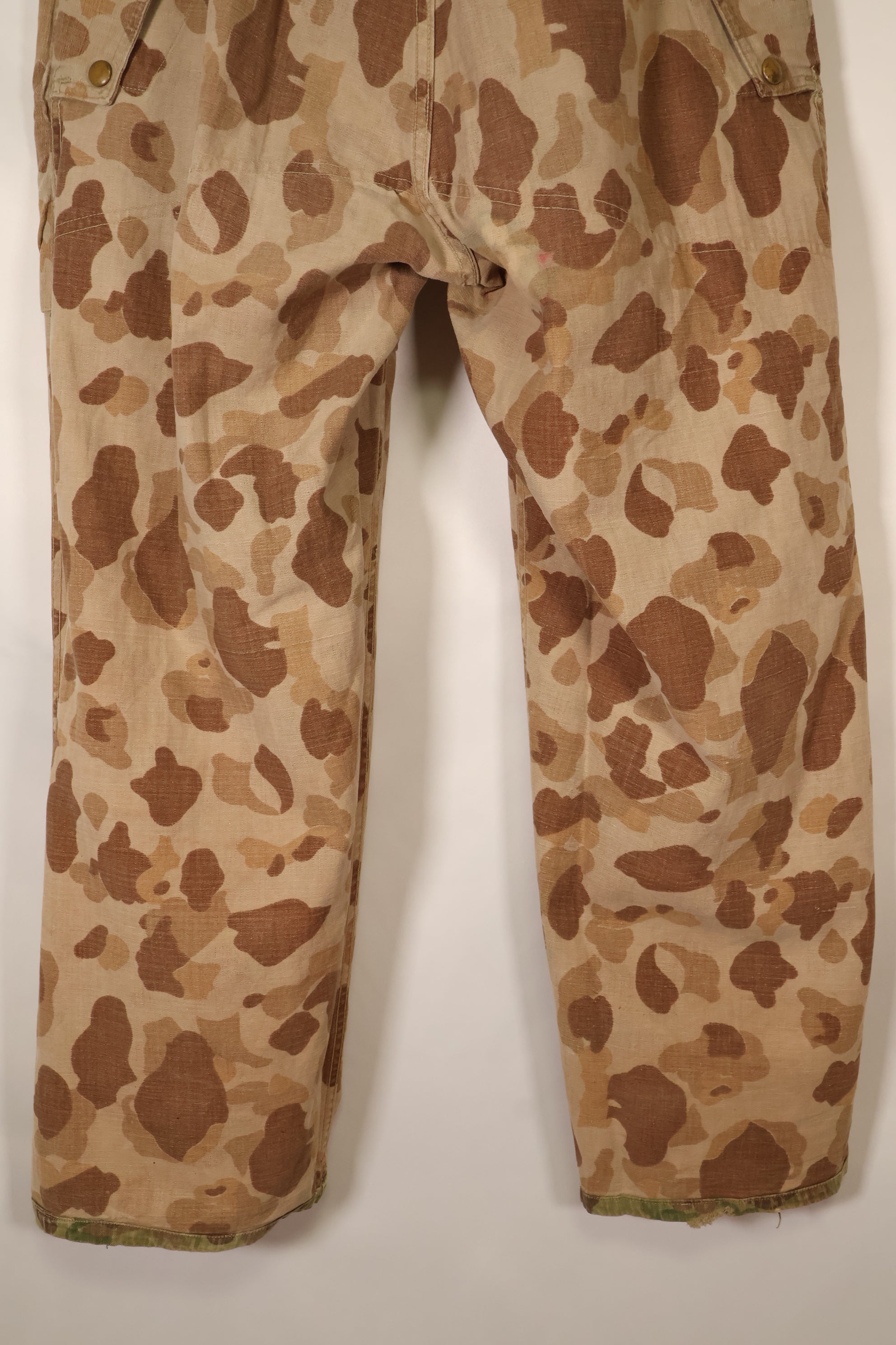 1940s, WWII, USMC, P-44, Frogskin Camouflage, HBT Pants, Used