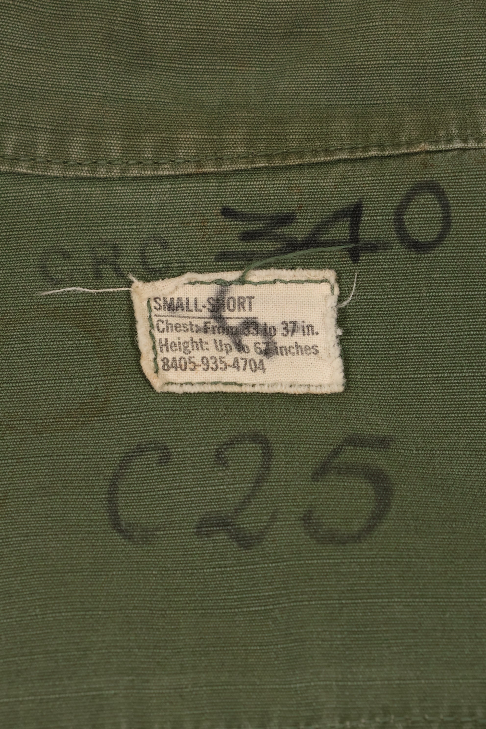 Circa 1969 S-S Size 4th Model Jungle Fatigue Jacket Used Film Company Release C