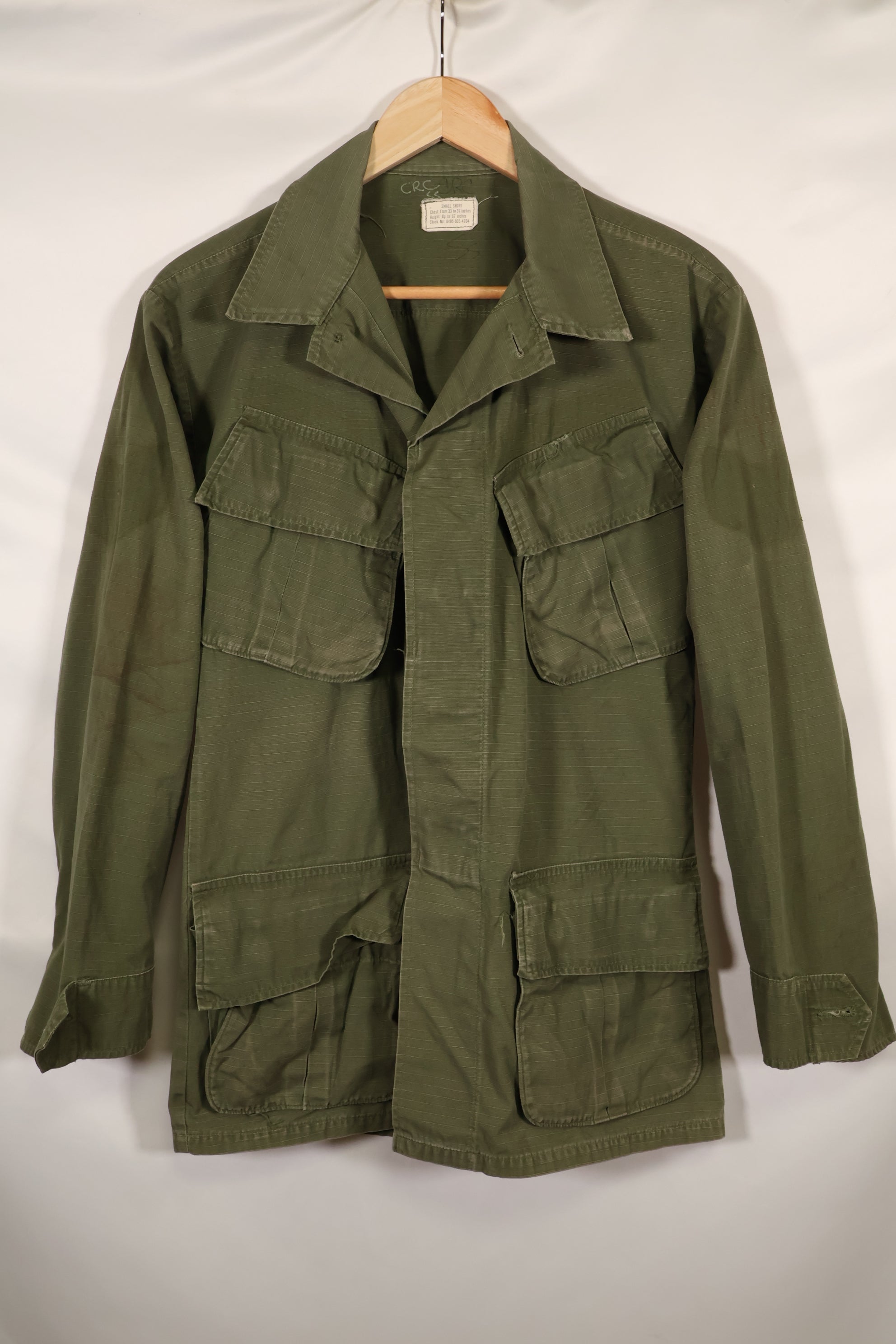 Circa 1969 S-S Size 4th Model Jungle Fatigue Jacket Used Film Company Release D