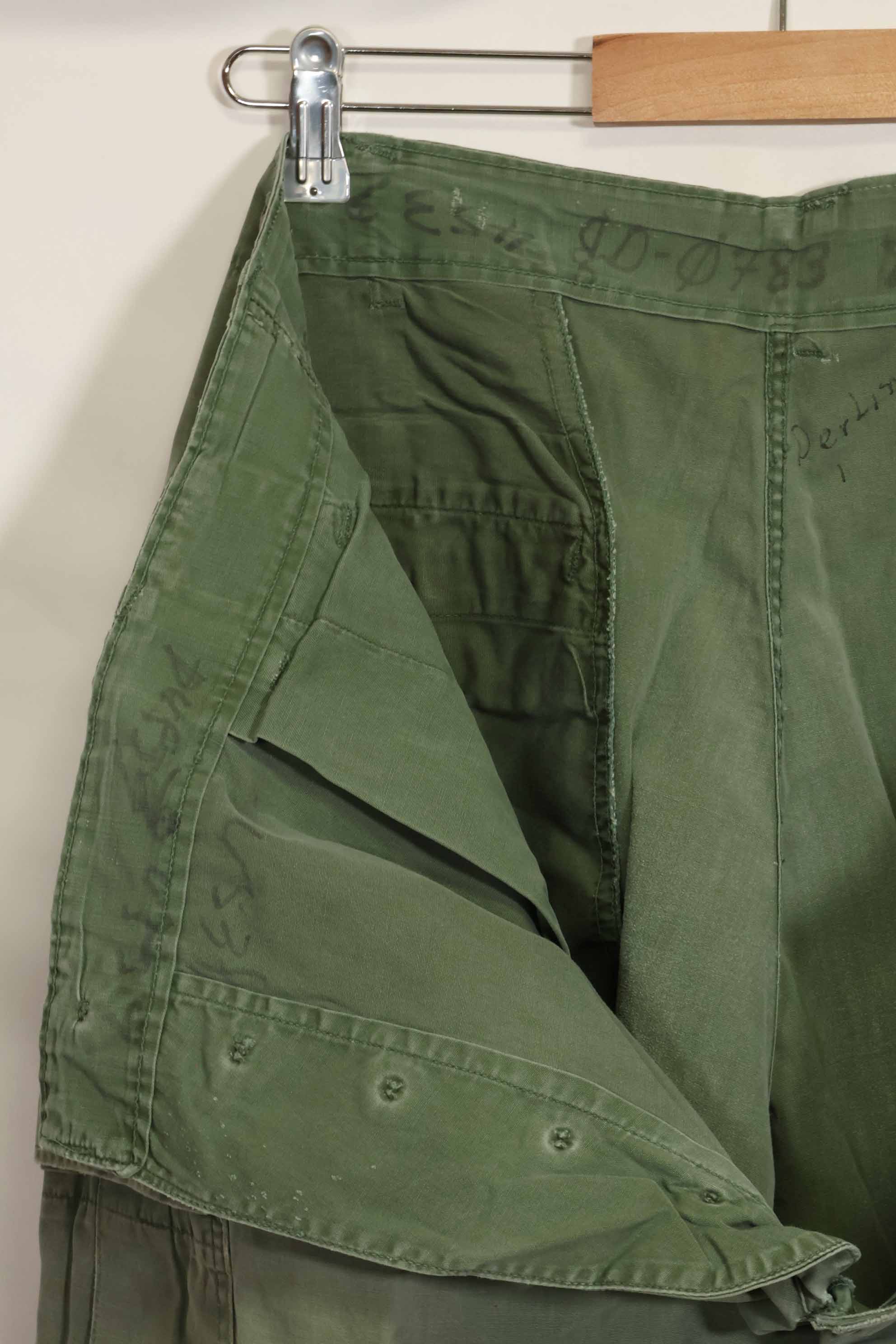 Mid-1960's 2nd Model Jungle Fatigue Pants, used, released by ex-Special Forces personnel, C