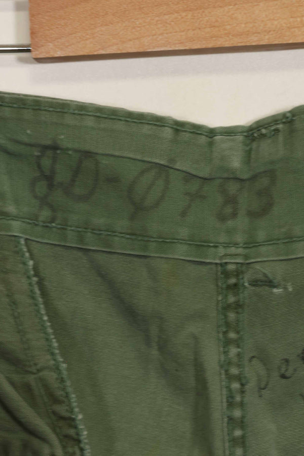 Mid-1960's 2nd Model Jungle Fatigue Pants, used, released by ex-Special Forces personnel, C