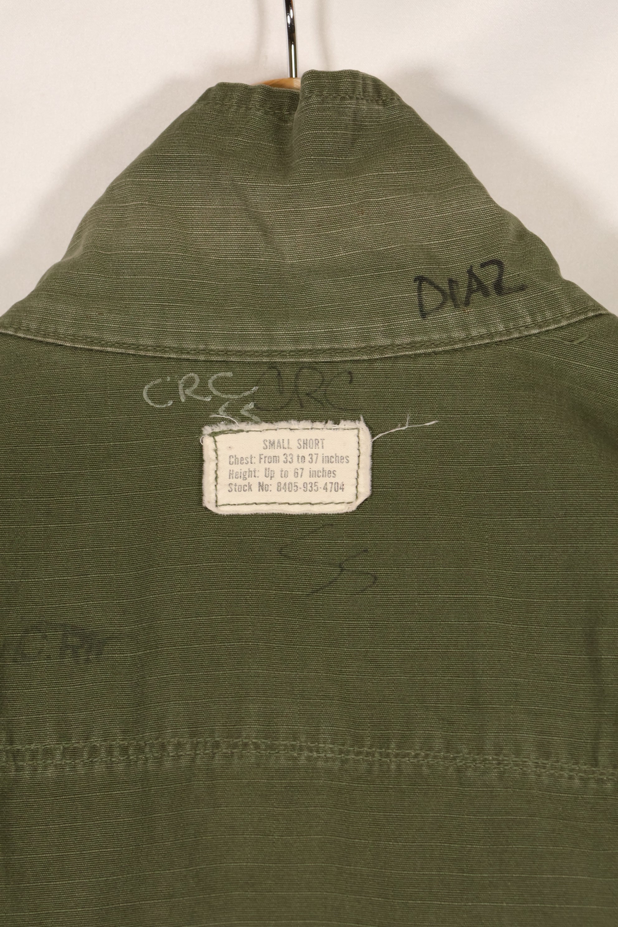 Circa 1969 S-S Size 4th Model Jungle Fatigue Jacket Used Film Company Release D