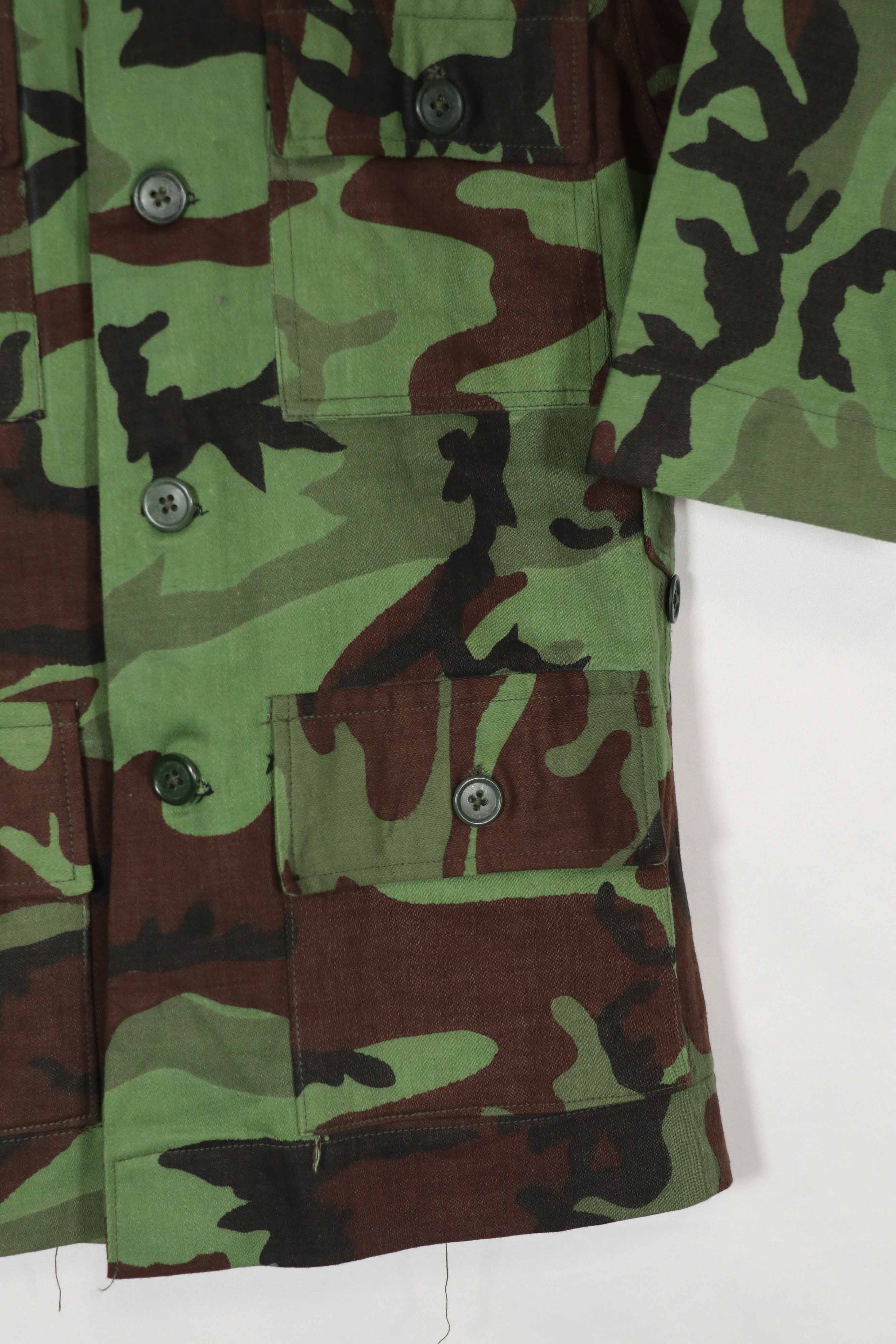 実物　未使用品　南ベトナム　レンジャー　リーフ迷彩　ジャケット　半袖品