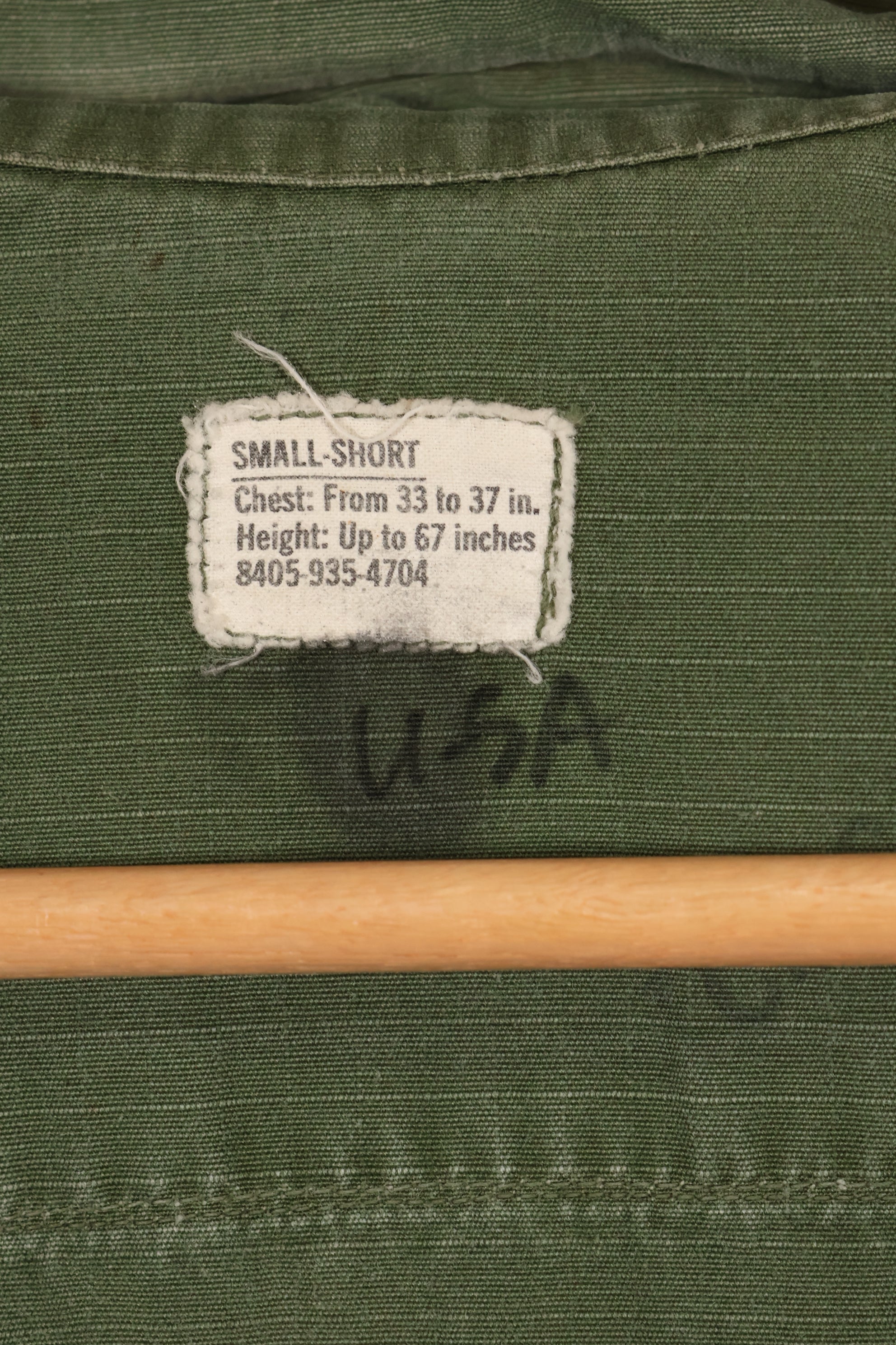 Circa 1969 S-S Size 4th Model Jungle Fatigue Jacket Used Film Company Release E