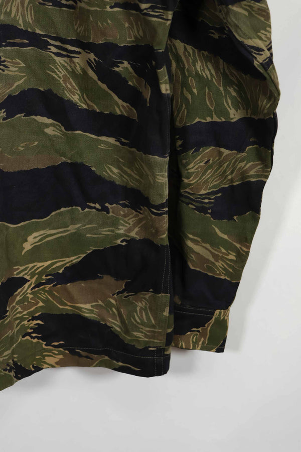 1960年代中頃　沖縄タイガーパターン　タイガーストライプ　USカットシャツ　M　状態良い