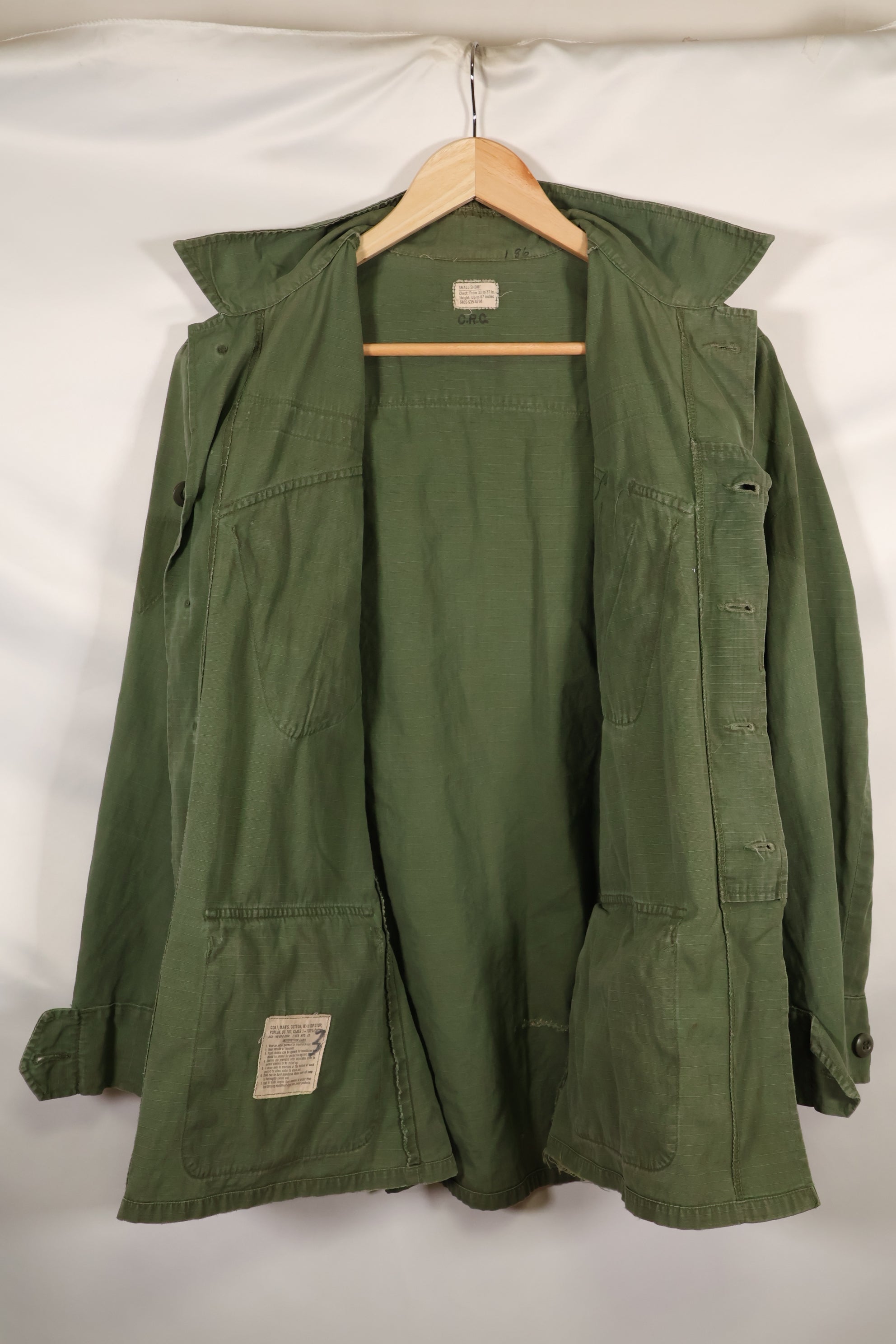 Circa 1969 S-S Size 4th Model Jungle Fatigue Jacket Used Film Company Release F