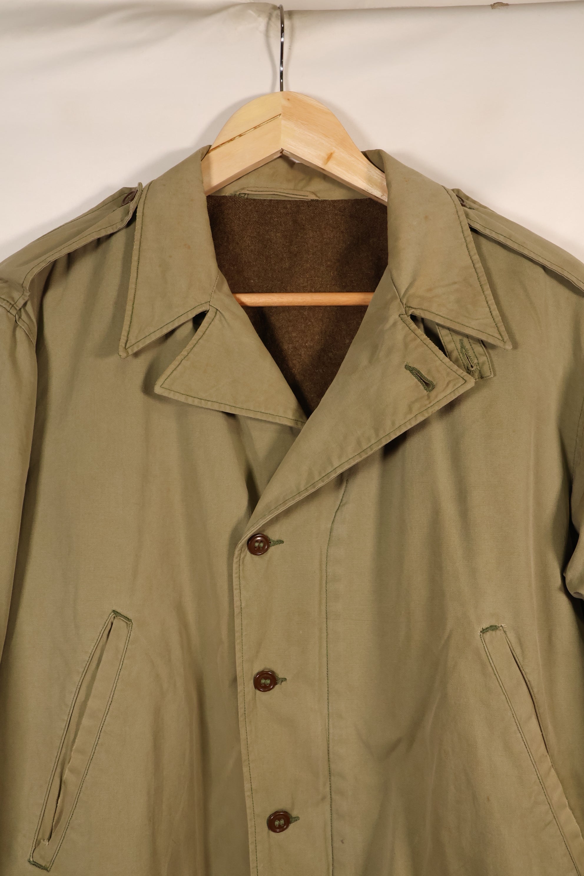 1940年代前半　大きめサイズ　アメリカ軍　M-1941　フィールドジャケット　ウール裏地　中古品