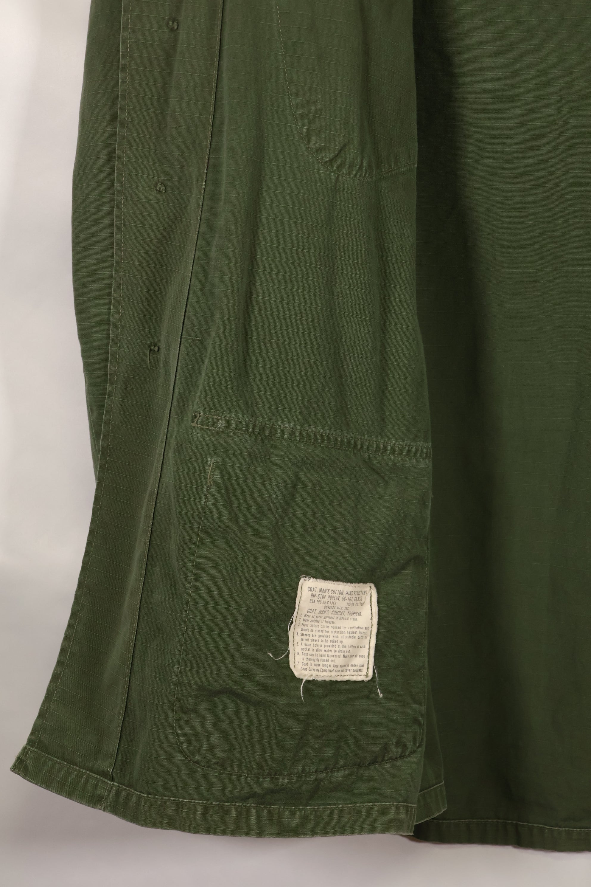 Circa 1969 S-S Size 4th Model Jungle Fatigue Jacket Used Film Company Release G