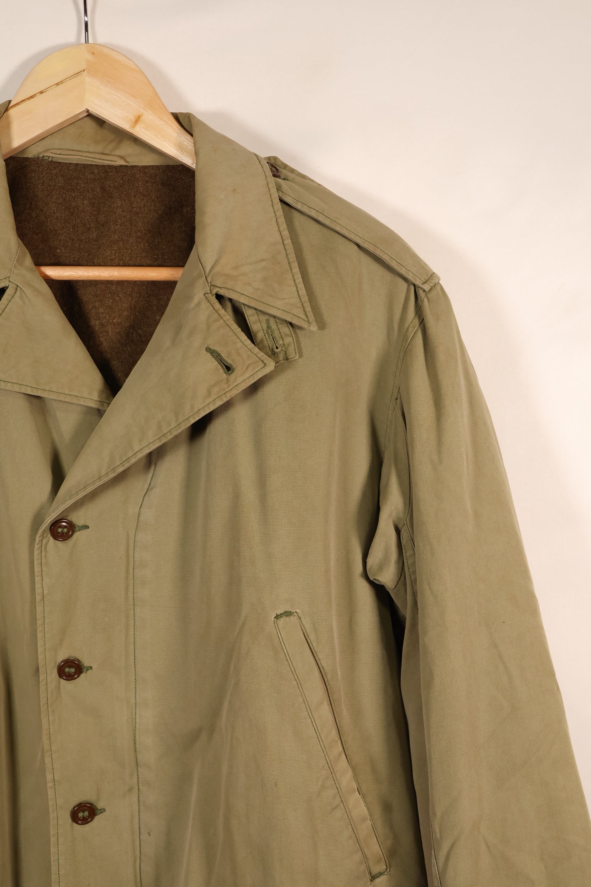 1940年代前半　大きめサイズ　アメリカ軍　M-1941　フィールドジャケット　ウール裏地　中古品