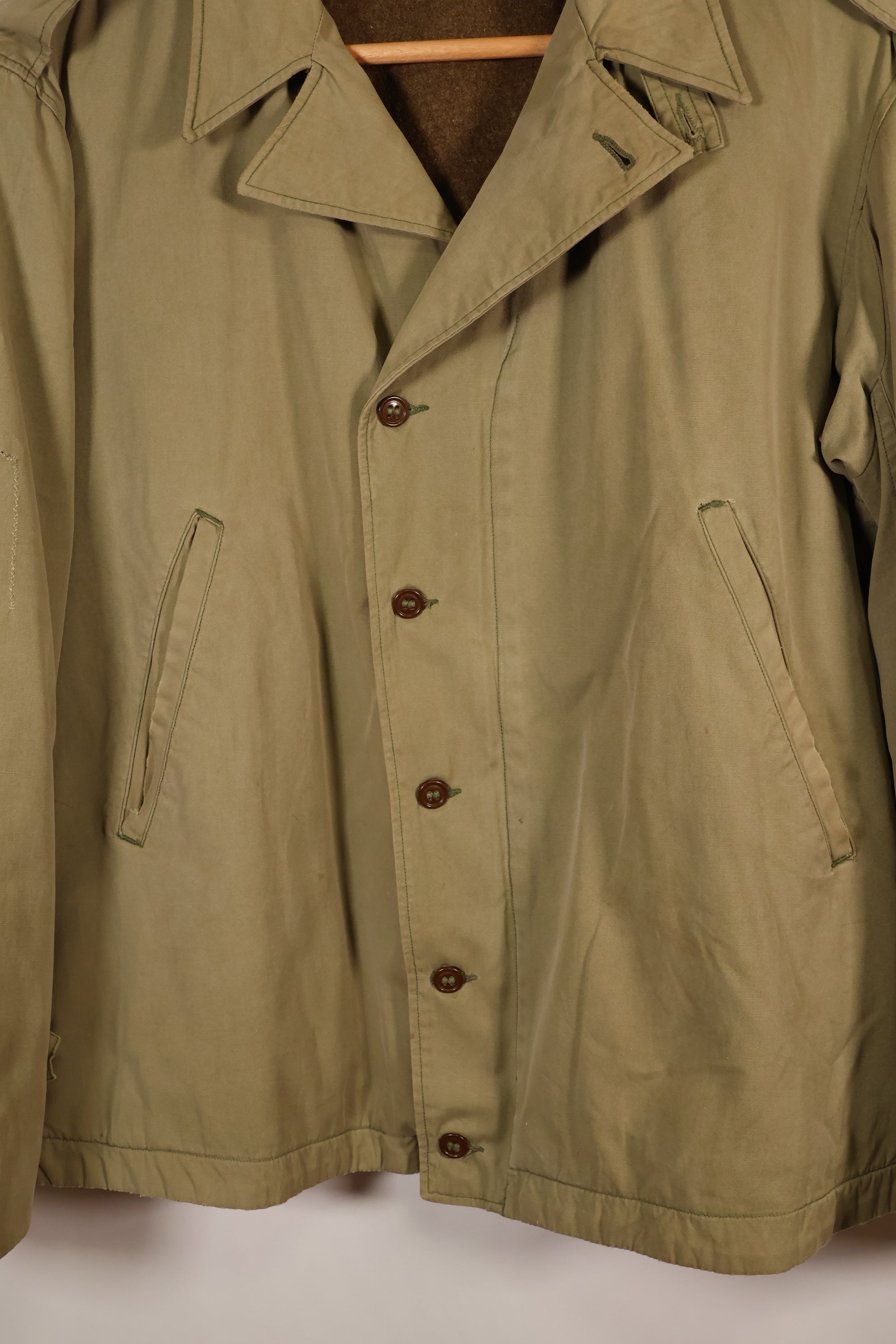 1940年代前半　大きめサイズ　アメリカ軍　M-1941　フィールドジャケット　ウール裏地　中古品