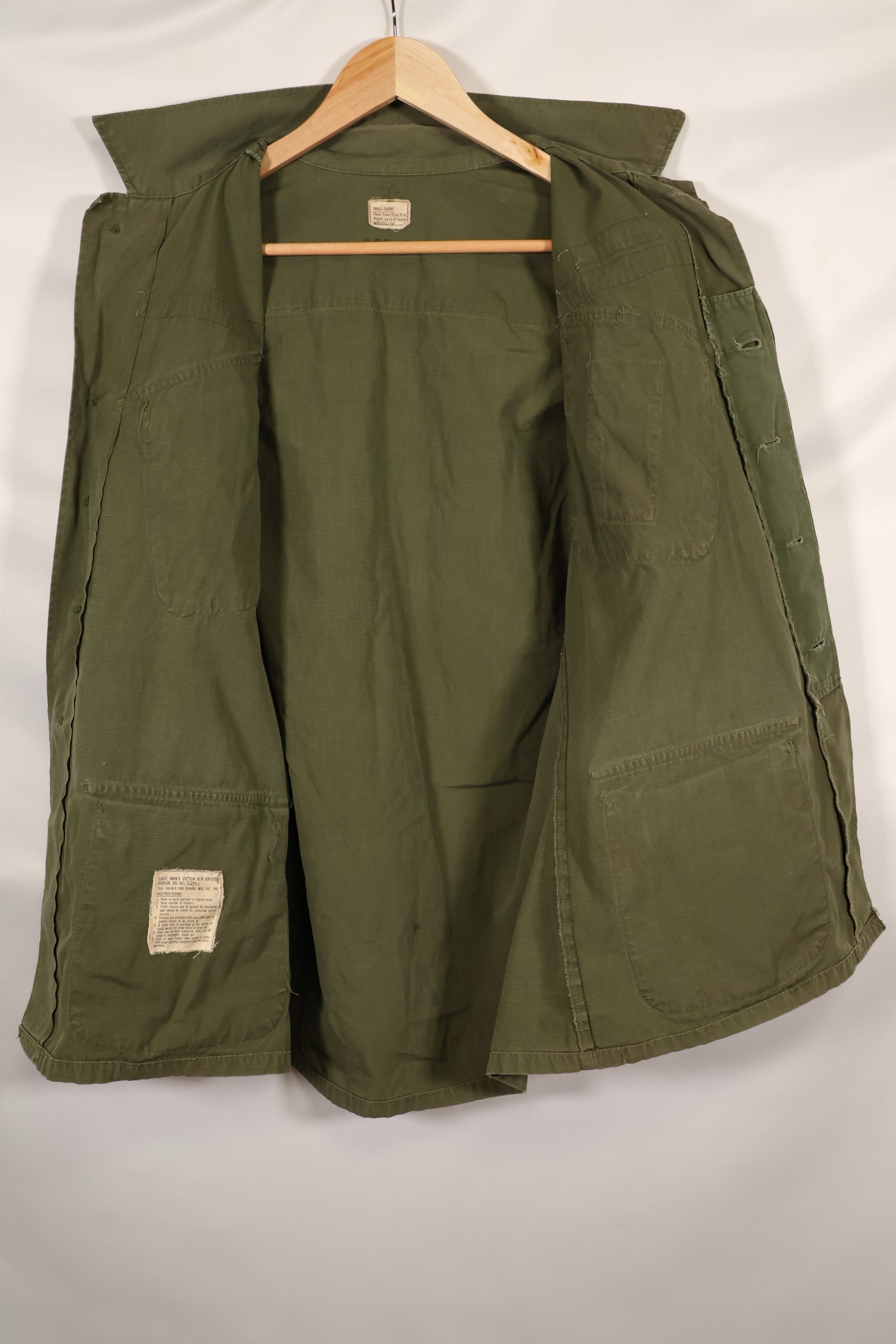 Circa 1969 S-S Size 4th Model Jungle Fatigue Jacket Used Film Company Release H