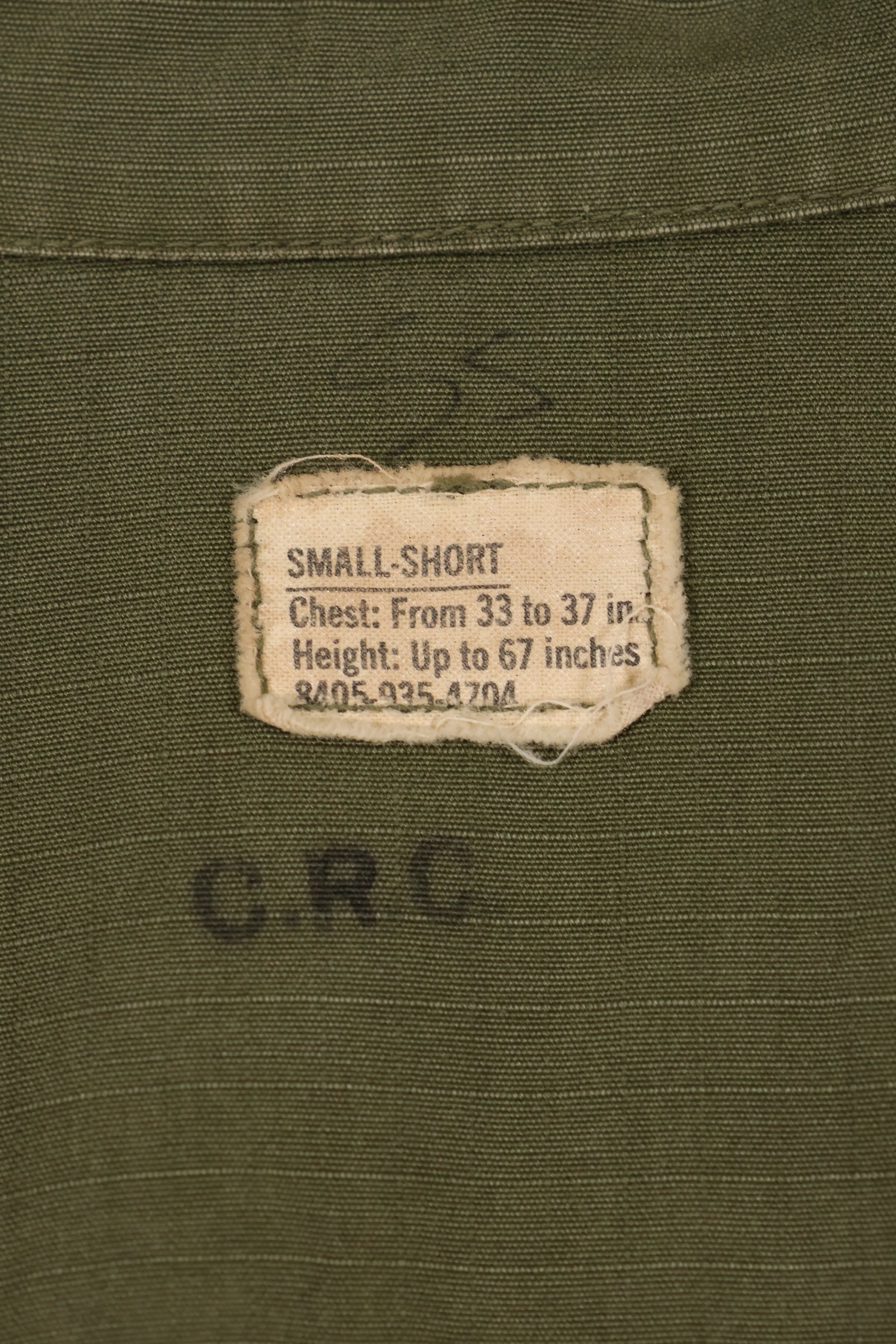 Circa 1969 S-S Size 4th Model Jungle Fatigue Jacket Used Film Company Release H