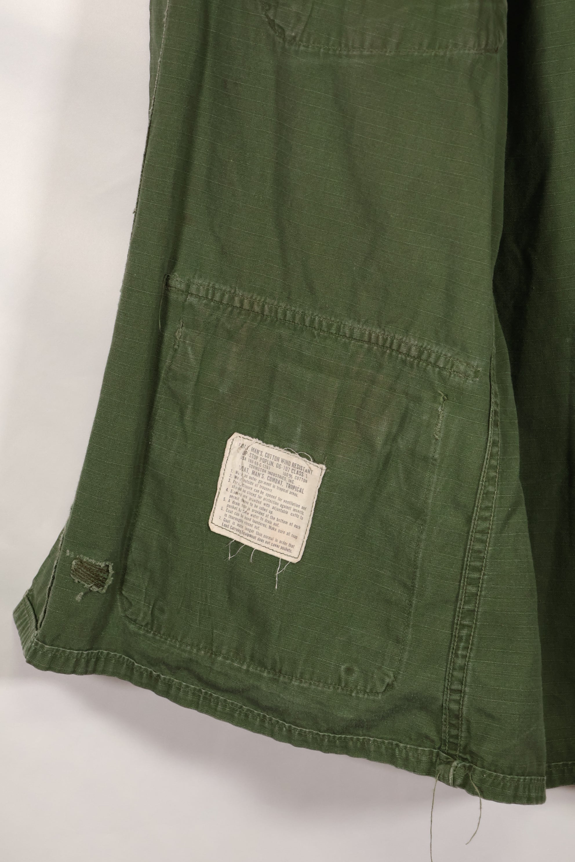 Circa 1969 S-S Size 4th Model Jungle Fatigue Jacket Used Film Company Release I