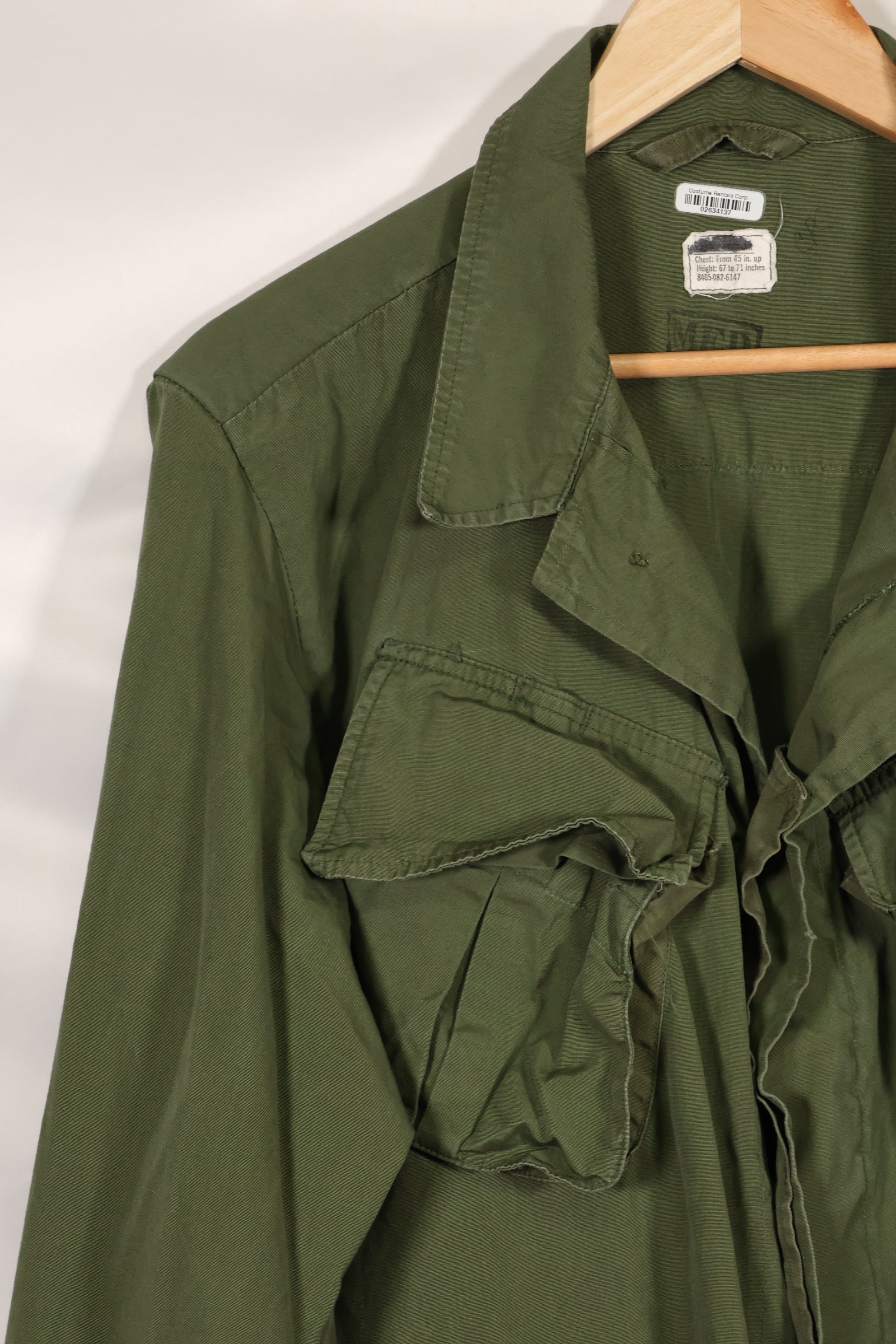 1967年〜68年頃　改造M-R　3rd Model ジャングルファティーグ　ジャケット　中古品　映画会社放出