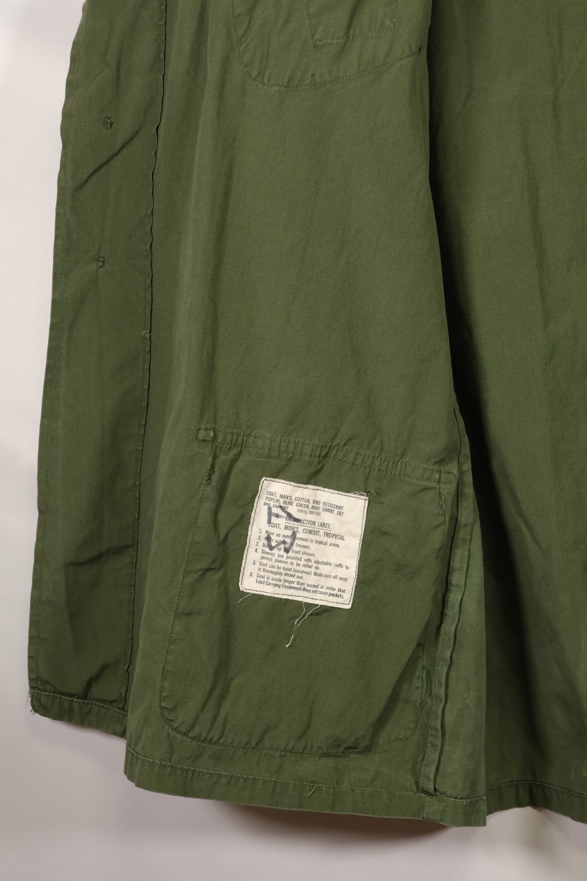 1967年〜68年頃　改造M-R　3rd Model ジャングルファティーグ　ジャケット　中古品　映画会社放出