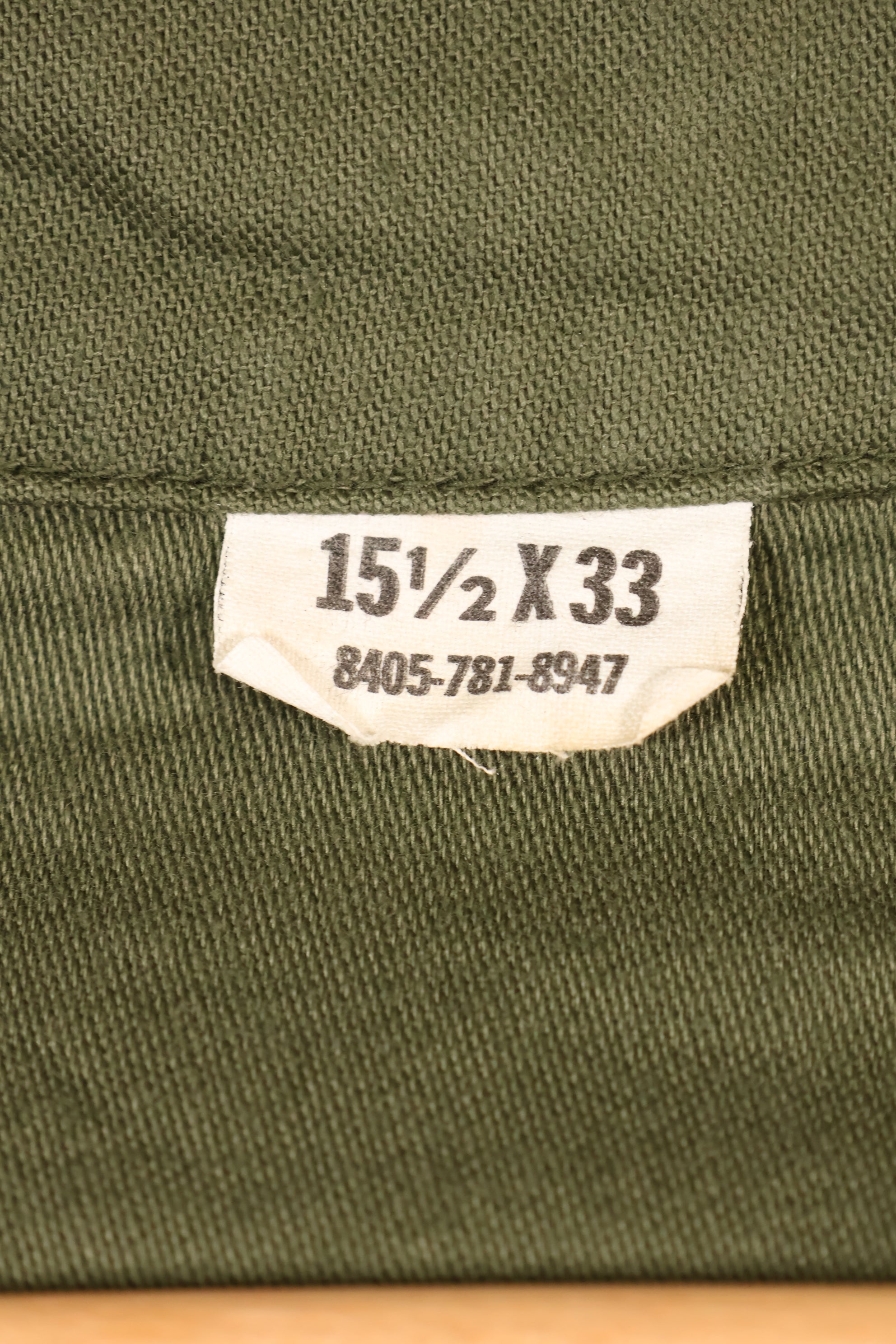 1971年契約　15 1/2 x 33　OG-107　ユーティリティシャツ　状態良い　中古品