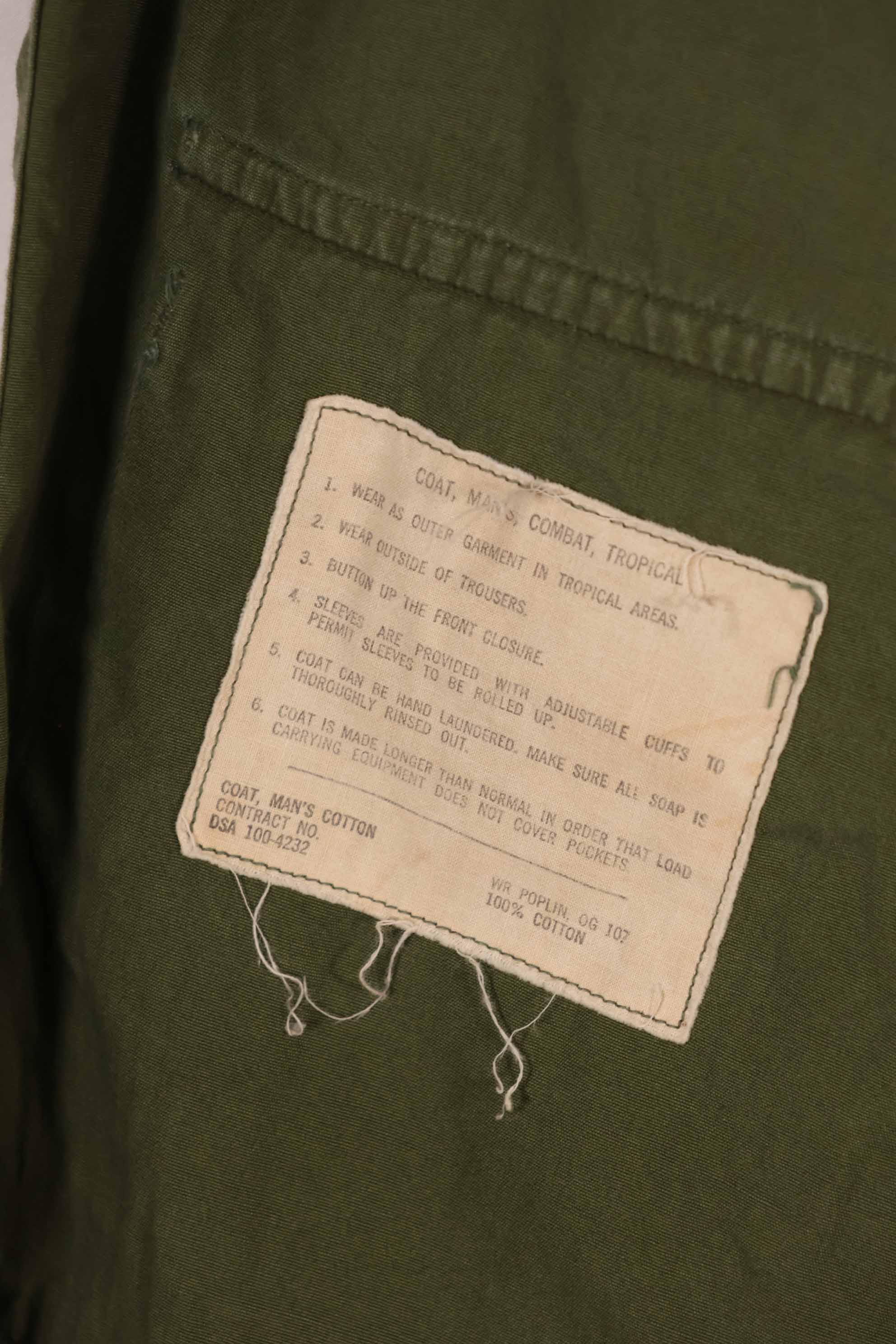 実物　1966-67年頃　3rd Model ジャングルファティーグ　ジャケット　M-S 中古品