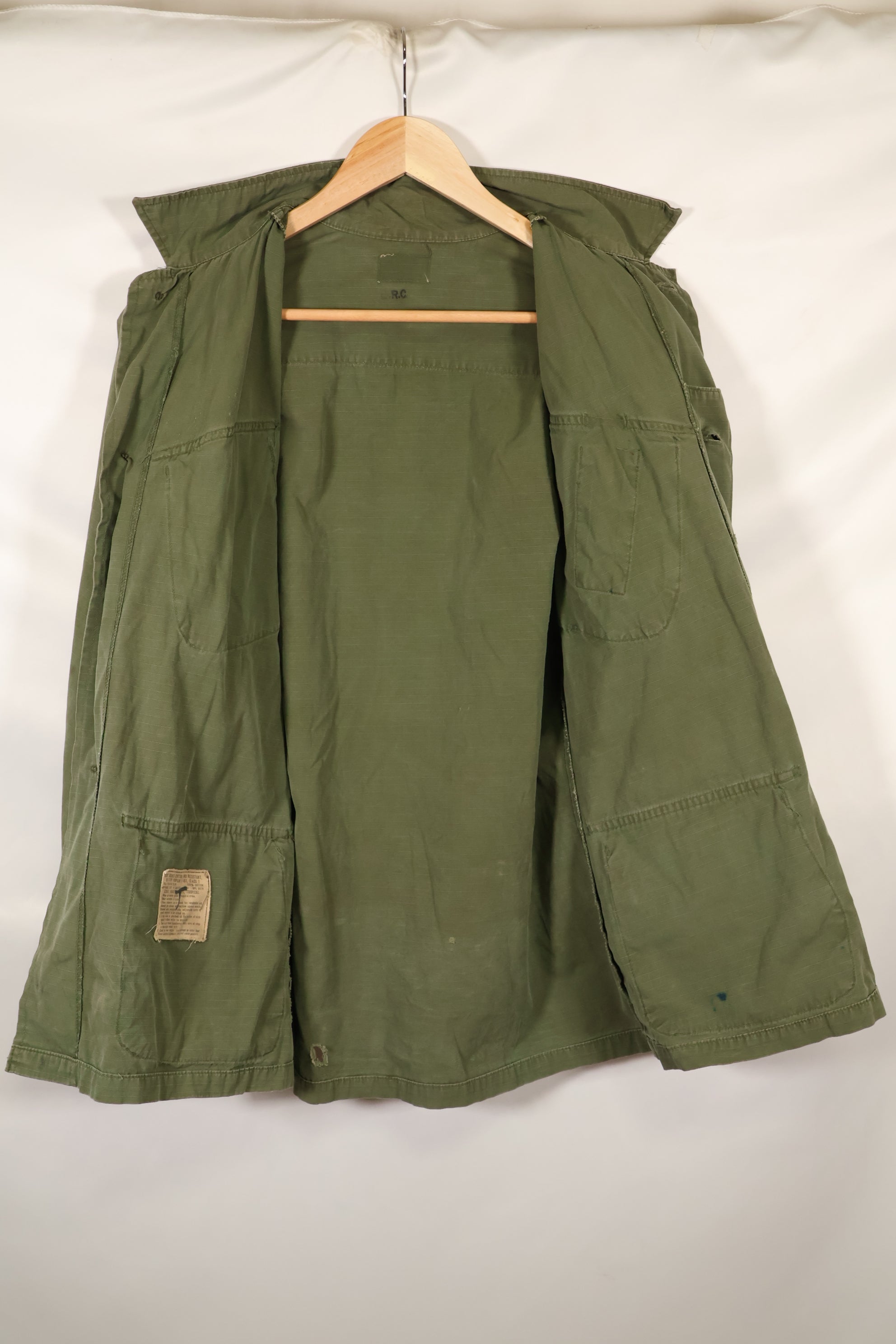 1968 contract size unknown 4th Model Jungle Fatigue Jacket, used, released by film company (copy)
