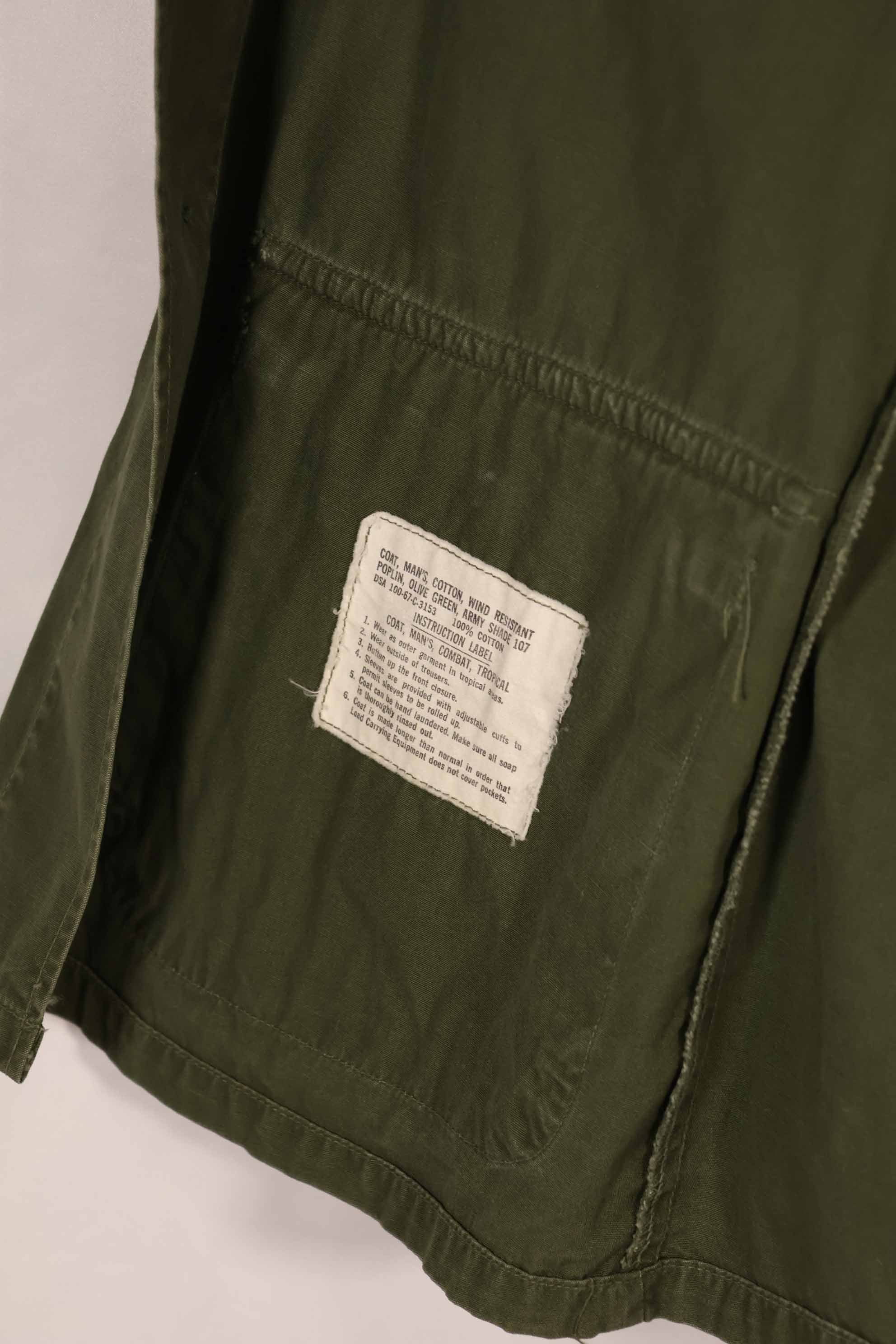 実物　1967年頃　3rd Model ジャングルファティーグ　ジャケット　S-S 中古品