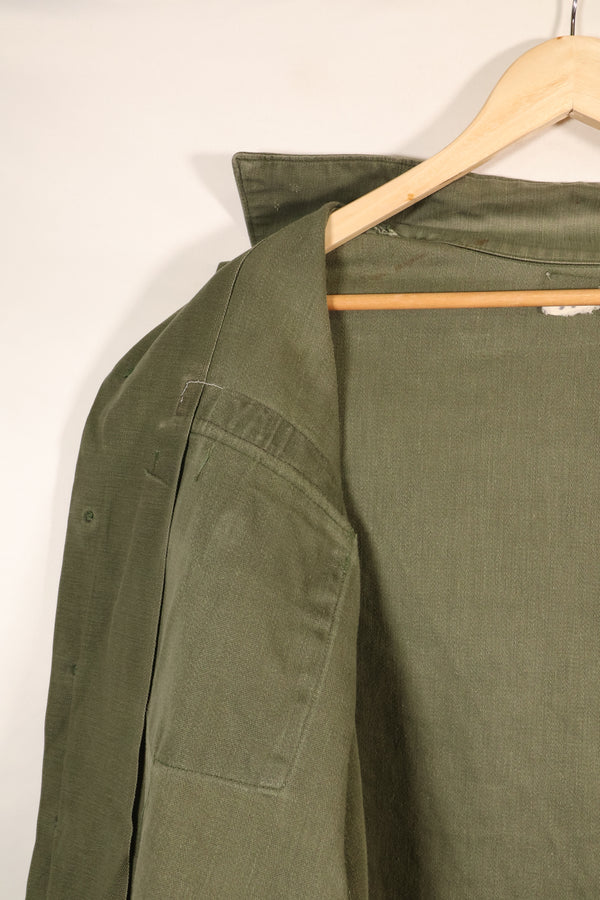 1960年代後半契約　16 1/2 x 32　OG-107　ユーティリティシャツ　パッチ付き　中古品