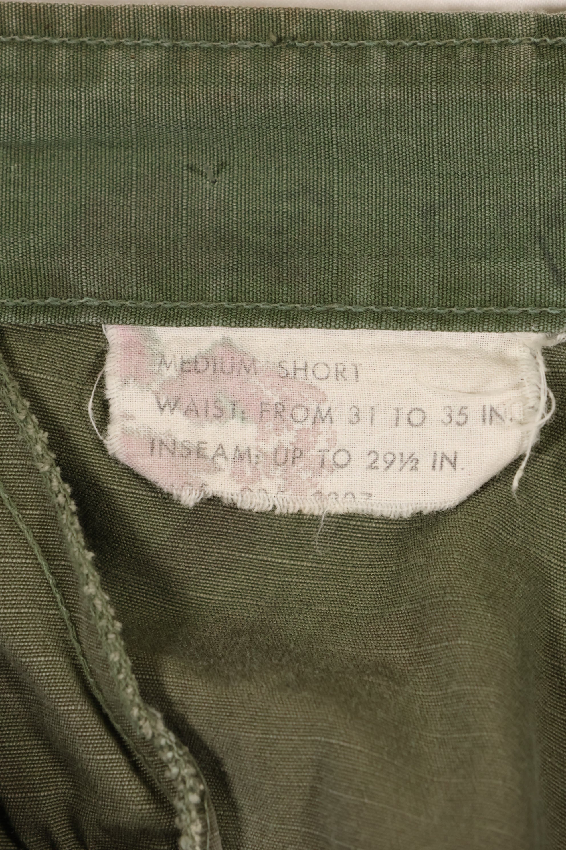 1967〜68年頃　M-Sサイズ　4th Model ジャングルファティーグ　パンツ　中古品　映画会社放出 A