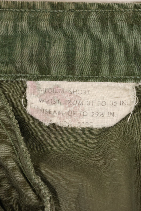 1967〜68年頃　M-Sサイズ　4th Model ジャングルファティーグ　パンツ　中古品　映画会社放出 A
