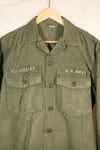 1971年契約　推定 SMALL　OG-107　ユーティリティシャツ　アメリカ海軍　テープ類実物　中古品