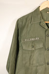 1971年契約　推定 SMALL　OG-107　ユーティリティシャツ　アメリカ海軍　テープ類実物　中古品