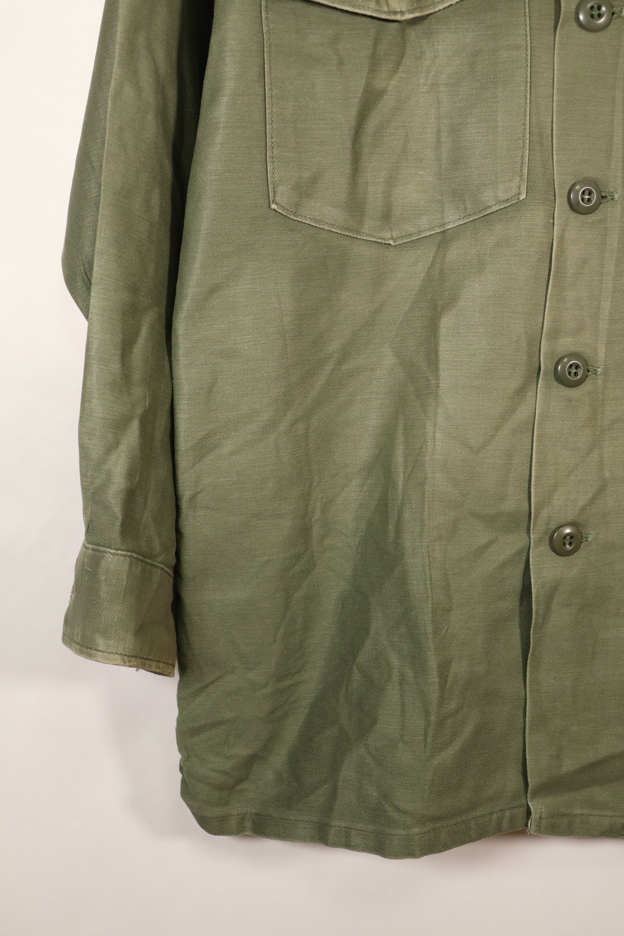 1971年契約　推定 SMALL　OG-107　ユーティリティシャツ　アメリカ海軍　テープ類実物　中古品
