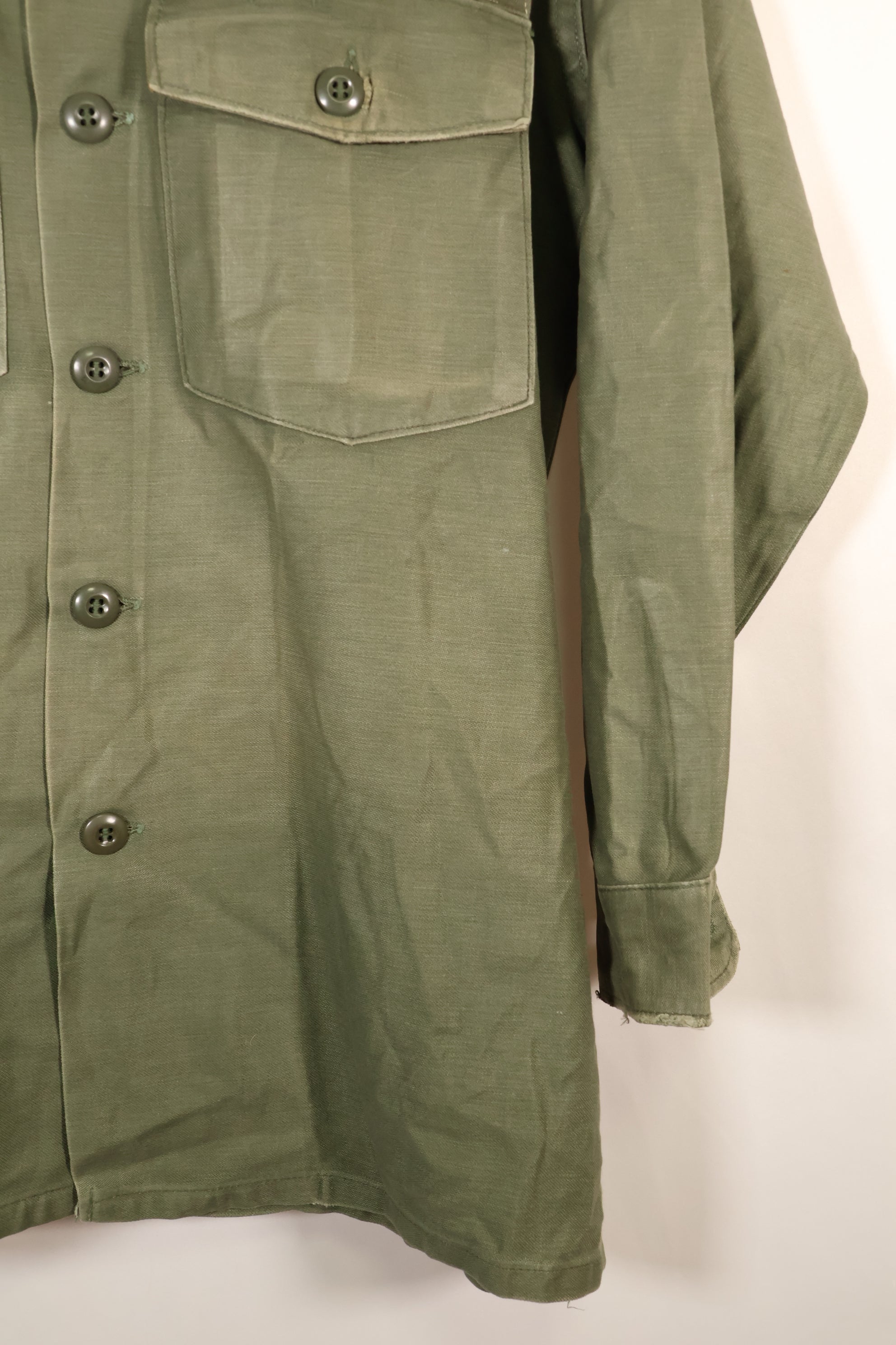 1971年契約　推定 SMALL　OG-107　ユーティリティシャツ　アメリカ海軍　テープ類実物　中古品