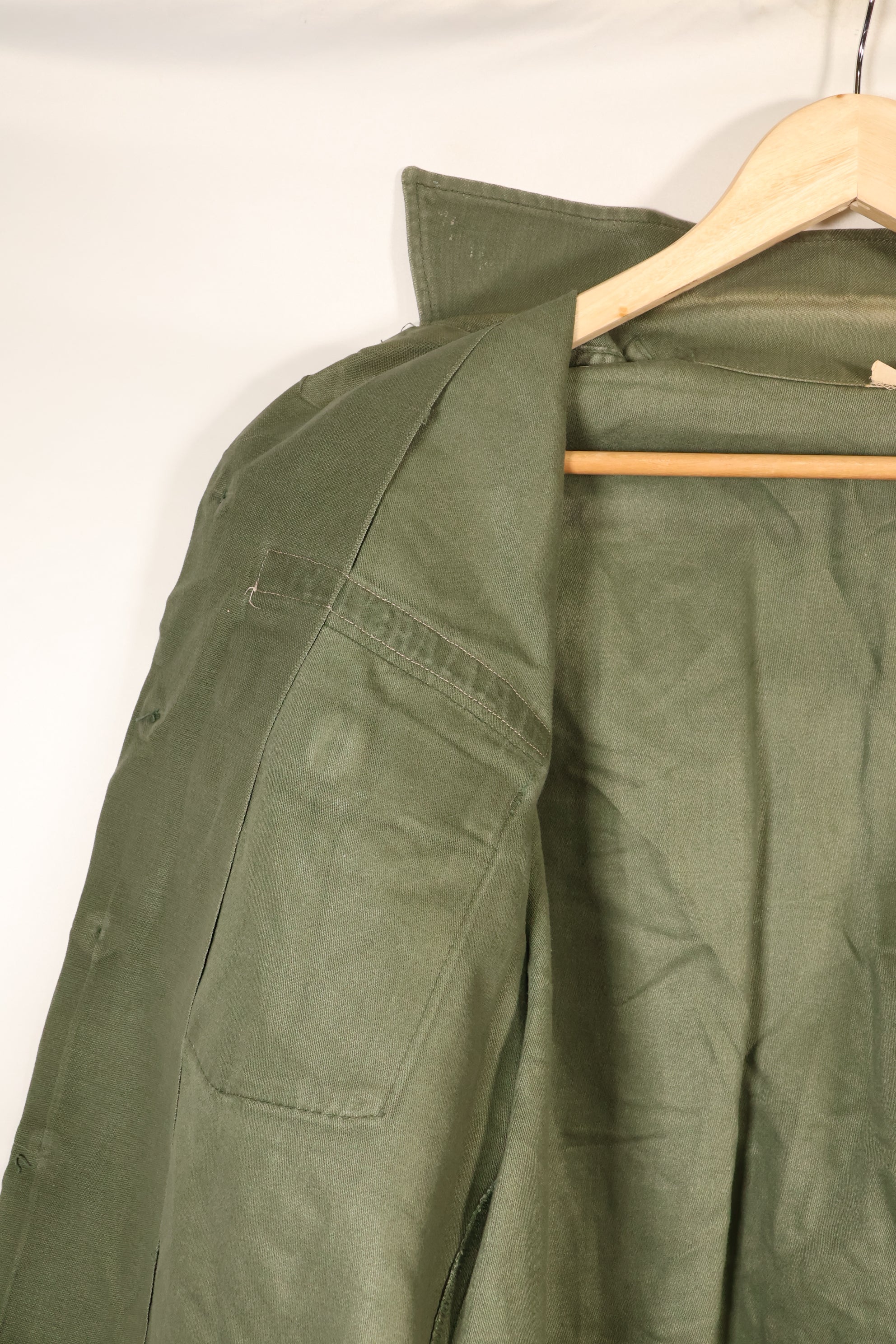 1971年契約　推定 SMALL　OG-107　ユーティリティシャツ　アメリカ海軍　テープ類実物　中古品