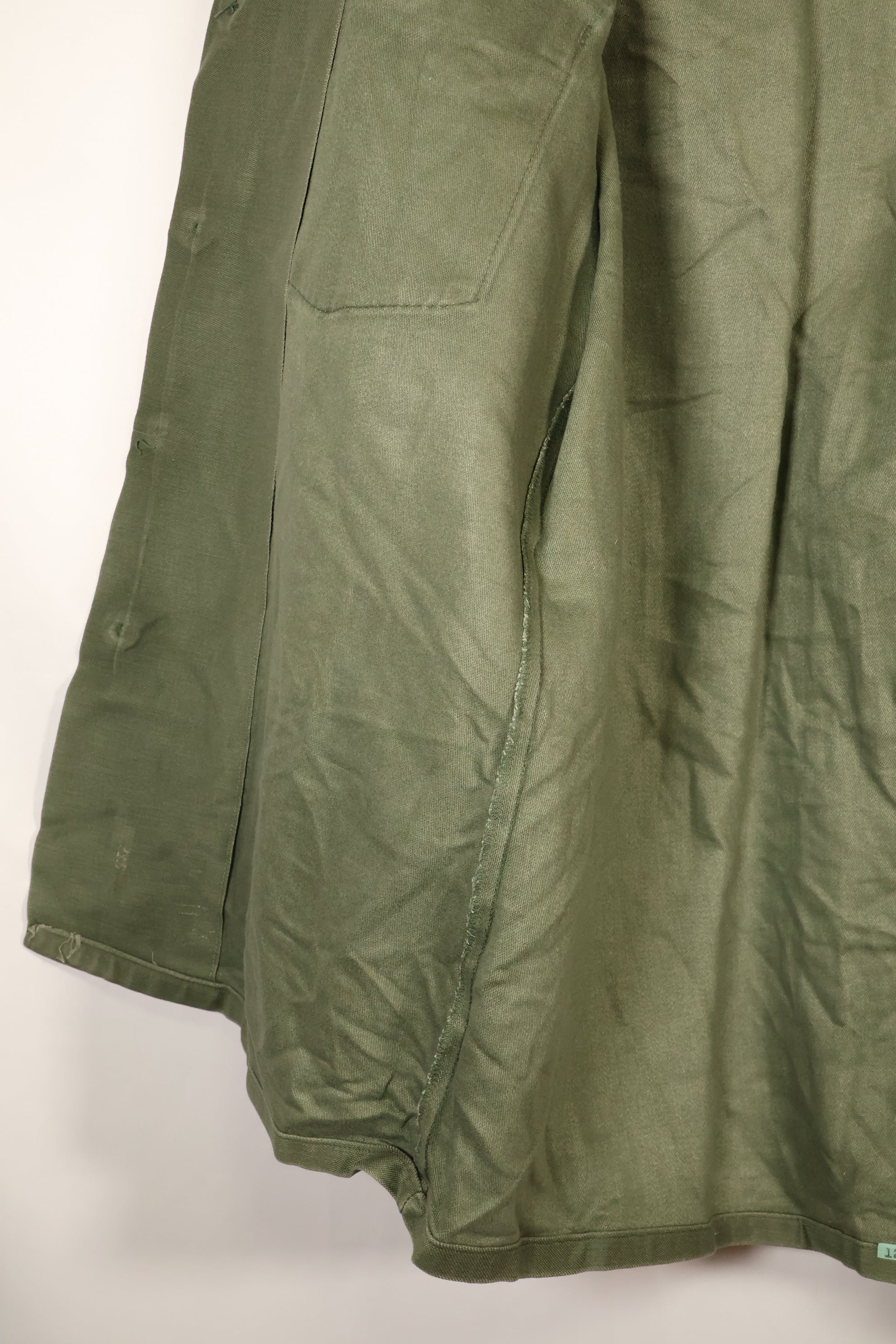 1971年契約　推定 SMALL　OG-107　ユーティリティシャツ　アメリカ海軍　テープ類実物　中古品