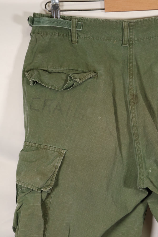 1967〜68年頃　M-Sサイズ　4th Model ジャングルファティーグ　パンツ　中古品　映画会社放出
