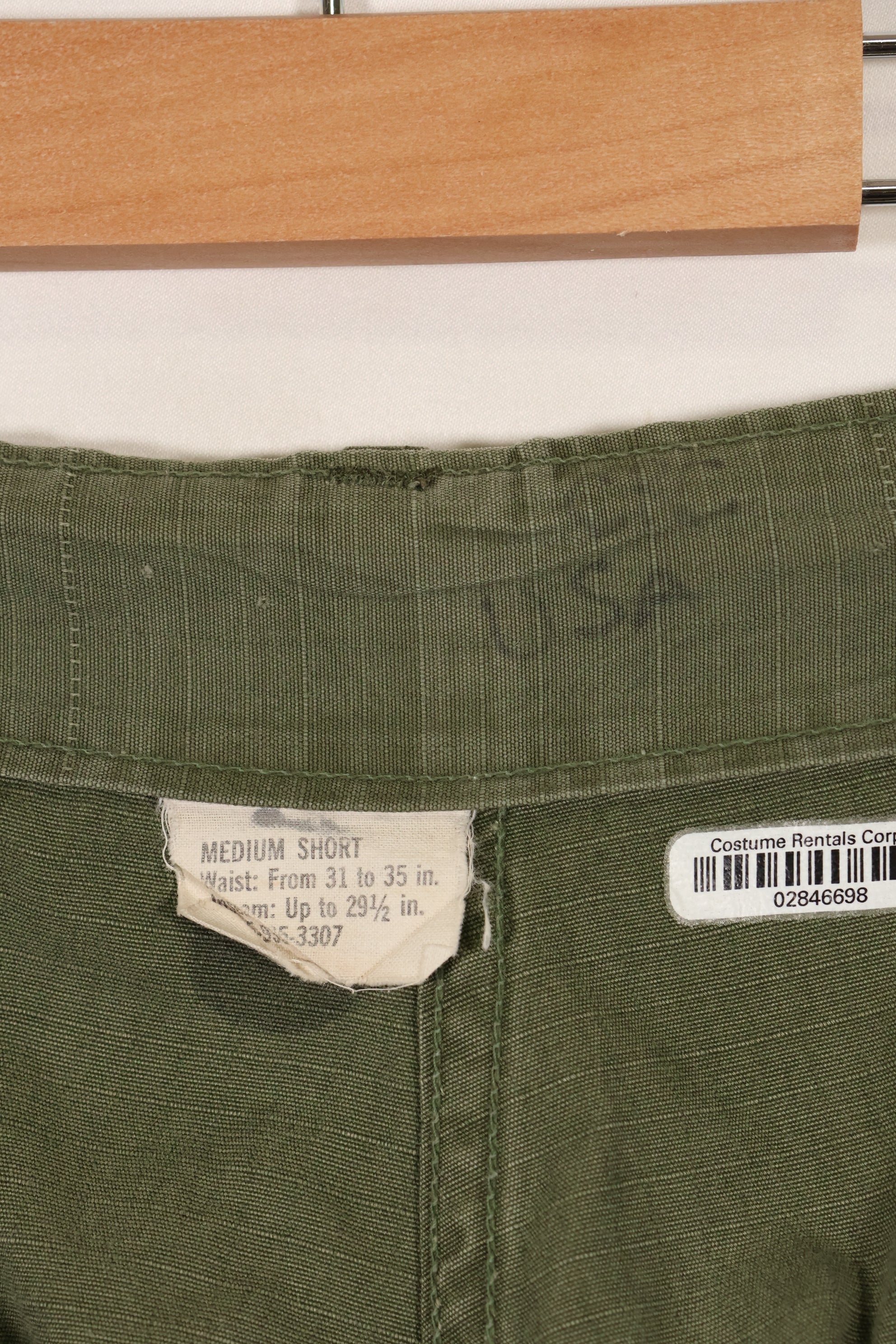 Circa 1969 M-S Size 4th Model Jungle Fatigue Pants, Used, Released by Film Company