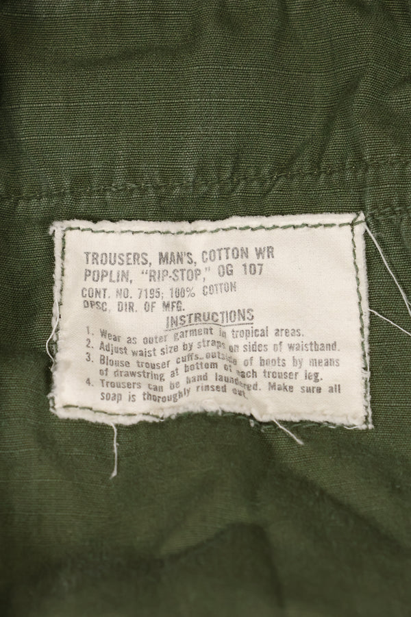 1966年〜68年頃　M-Sサイズ　4th Model ジャングルファティーグ　パンツ　中古品　映画会社放出 B
