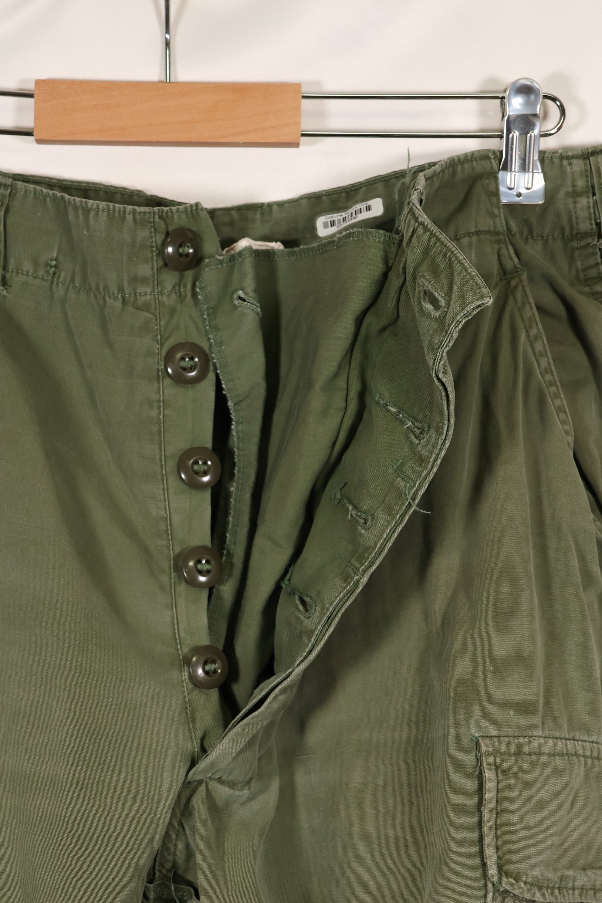 Mid-1960s MEDIUM-SHORT 2nd Model Jungle Fatigue Pants, used.