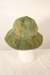 1960s-early 70s USMC privately procured Mitchell pattern camouflage shelterhalf boonie hat, used.