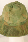 1960s-early 70s USMC privately procured Mitchell pattern camouflage shelterhalf boonie hat, used.