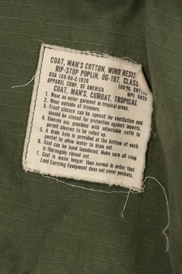 1968年契約　X-SMALL-SHORT　4th Model ジャングルファティーグ　ジャケット　中古品　映画会社放出
